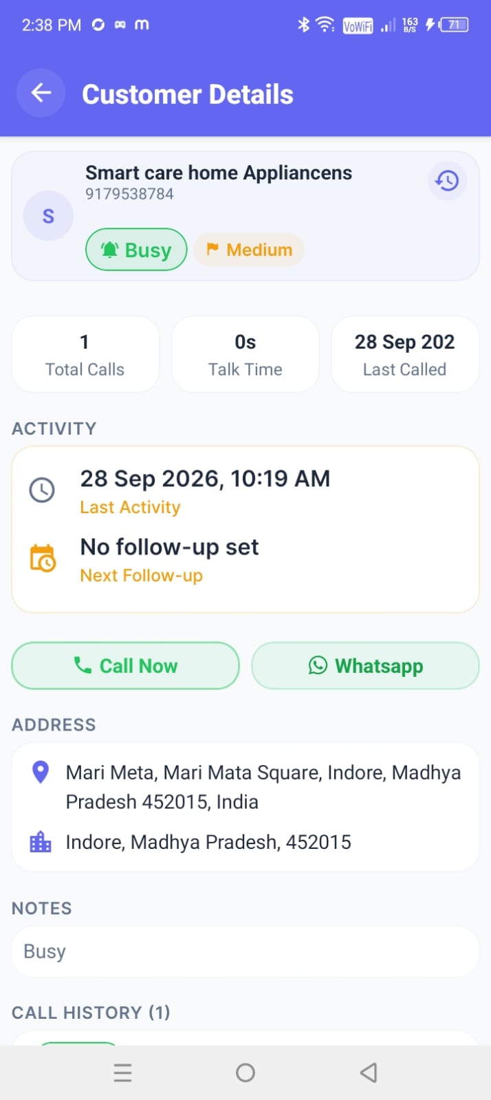 Attendance App Screenshot